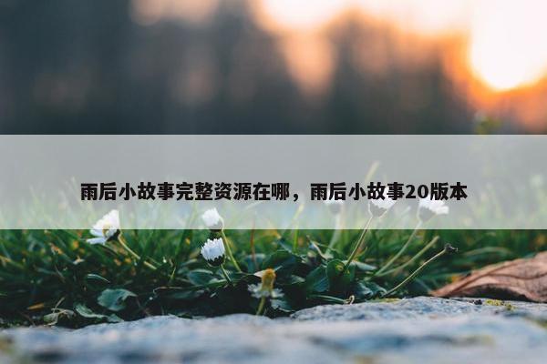 雨后小故事完整资源在哪，雨后小故事20版本