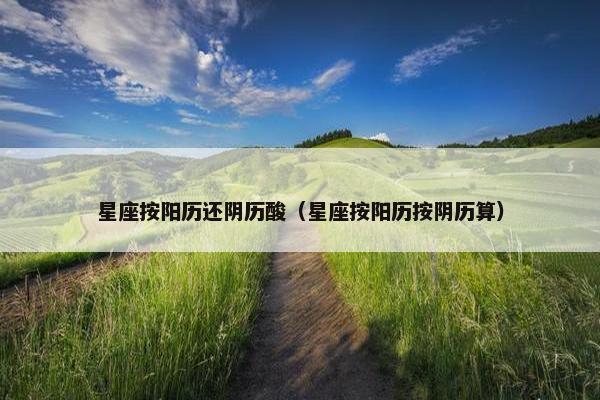 星座按阳历还阴历酸（星座按阳历按阴历算）