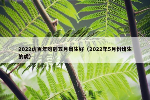 2022虎百年难遇五月出生好（2022年5月份出生的虎）