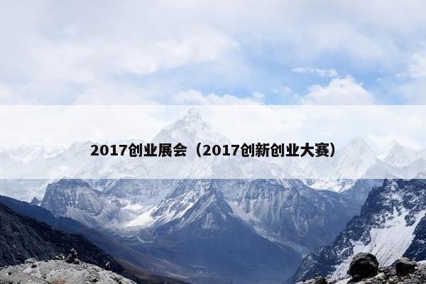 2017创业展会（2017创新创业大赛）