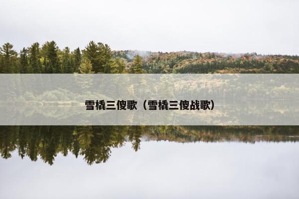 雪橇三傻歌（雪橇三傻战歌）