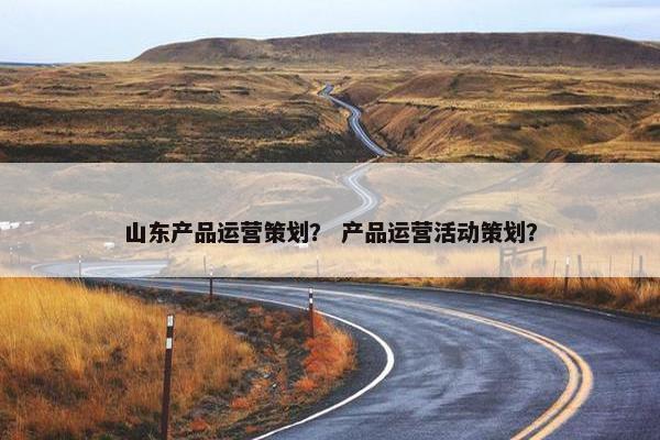 山东产品运营策划？ 产品运营活动策划？