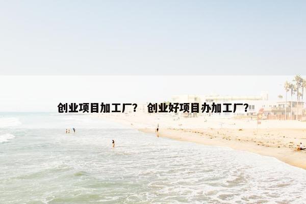 创业项目加工厂？ 创业好项目办加工厂？