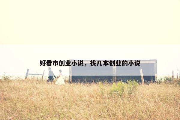 好看市创业小说，找几本创业的小说