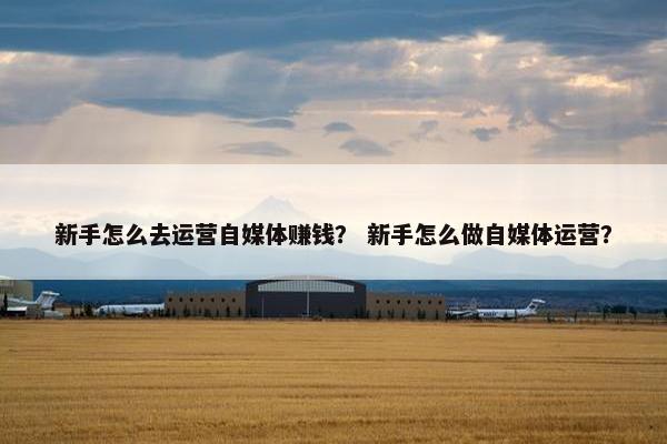 新手怎么去运营自媒体赚钱？ 新手怎么做自媒体运营？