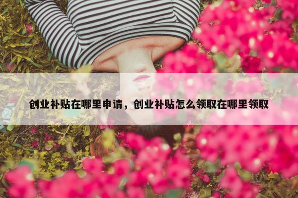 创业补贴在哪里申请，创业补贴怎么领取在哪里领取