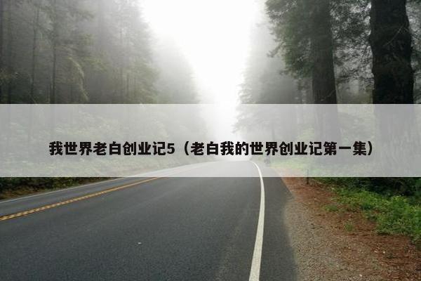 我世界老白创业记5（老白我的世界创业记第一集）