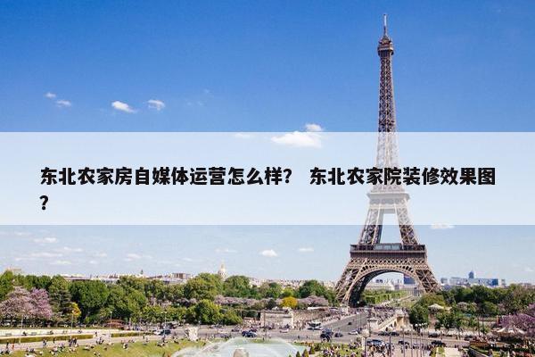 东北农家房自媒体运营怎么样？ 东北农家院装修效果图？