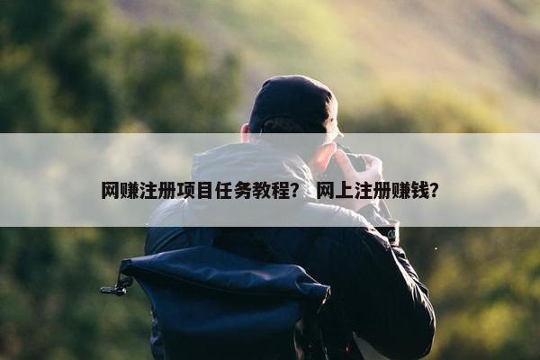 网赚注册项目任务教程？ 网上注册赚钱？