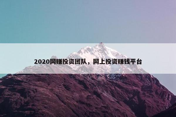 2020网赚投资团队，网上投资赚钱平台