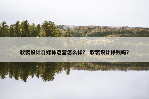 软装设计自媒体运营怎么样？ 软装设计挣钱吗？