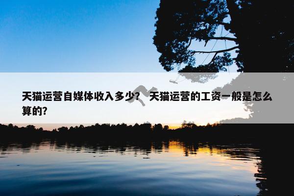 天猫运营自媒体收入多少？ 天猫运营的工资一般是怎么算的？