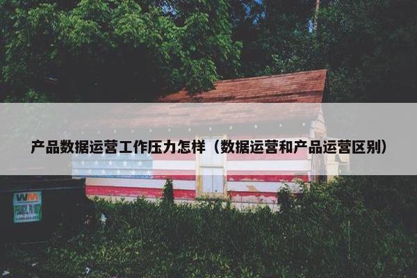 产品数据运营工作压力怎样（数据运营和产品运营区别）