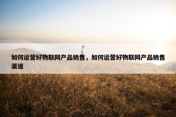 如何运营好物联网产品销售，如何运营好物联网产品销售渠道