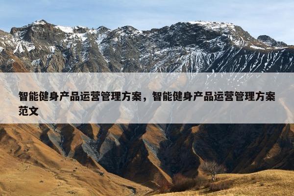 智能健身产品运营管理方案，智能健身产品运营管理方案范文