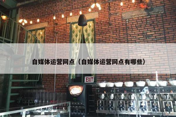 自媒体运营网点（自媒体运营网点有哪些）
