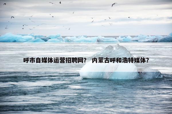 呼市自媒体运营招聘网？ 内蒙古呼和浩特媒体？