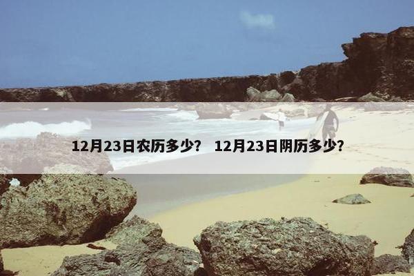 12月23日农历多少？ 12月23日阴历多少？