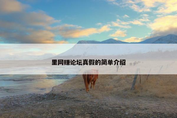 里网赚论坛真假的简单介绍