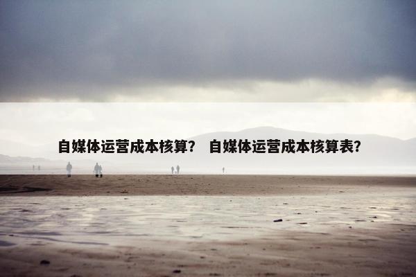 自媒体运营成本核算？ 自媒体运营成本核算表？