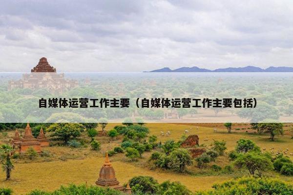 自媒体运营工作主要（自媒体运营工作主要包括）