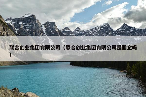 联合创业集团有限公司（联合创业集团有限公司是国企吗）