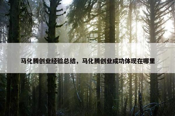 马化腾创业经验总结，马化腾创业成功体现在哪里