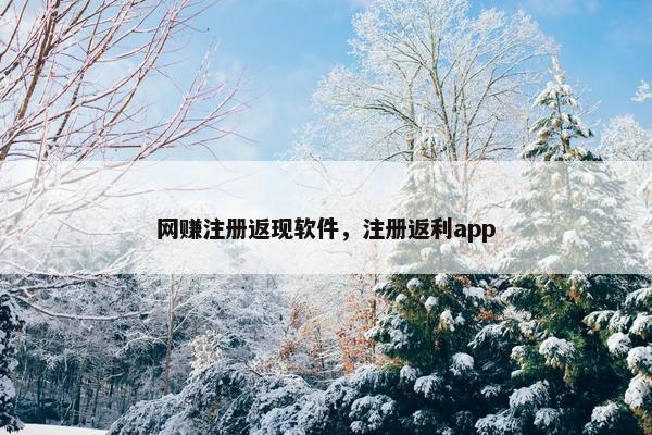 网赚注册返现软件，注册返利app