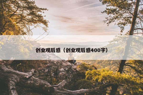 创业观后感（创业观后感400字）