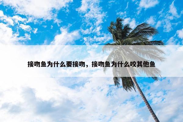 接吻鱼为什么要接吻，接吻鱼为什么咬其他鱼