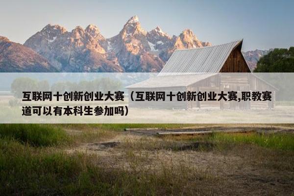 互联网十创新创业大赛（互联网十创新创业大赛,职教赛道可以有本科生参加吗）