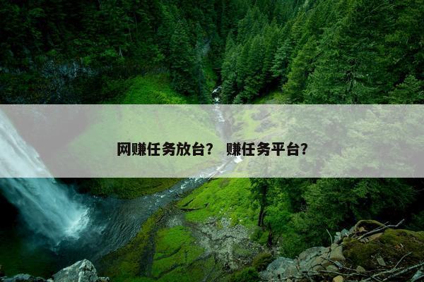 网赚任务放台？ 赚任务平台？
