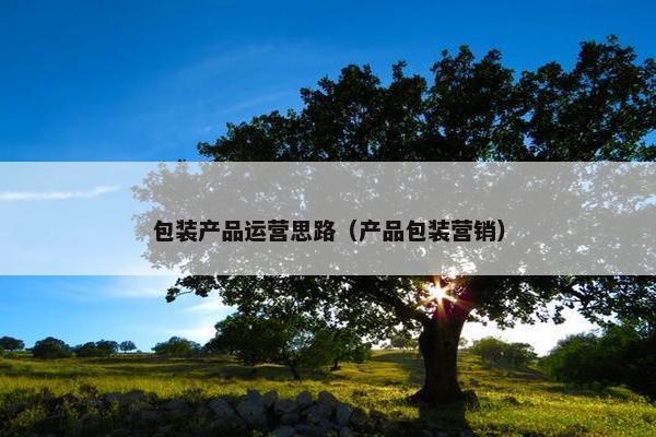 包装产品运营思路（产品包装营销）