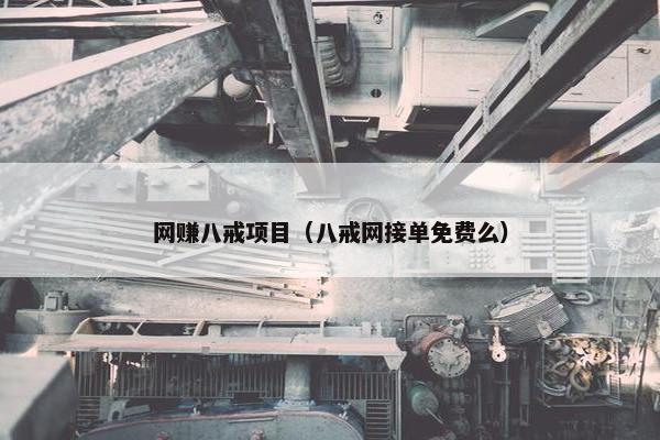 网赚八戒项目（八戒网接单免费么）