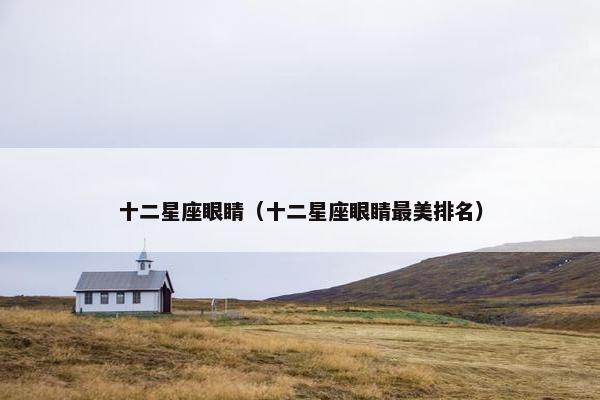 十二星座眼睛（十二星座眼睛最美排名）