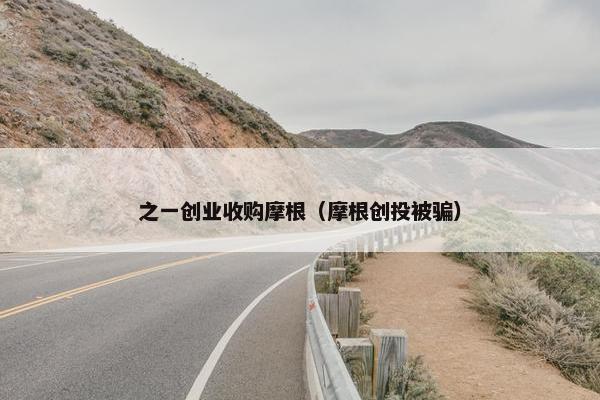 之一创业收购摩根（摩根创投被骗）