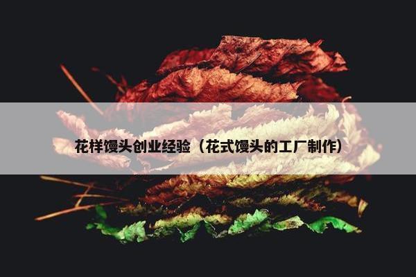 花样馒头创业经验（花式馒头的工厂制作）