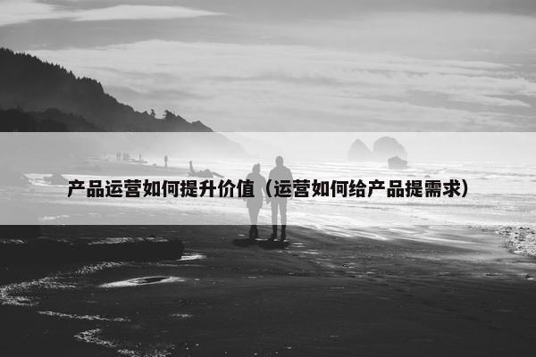 产品运营如何提升价值（运营如何给产品提需求）
