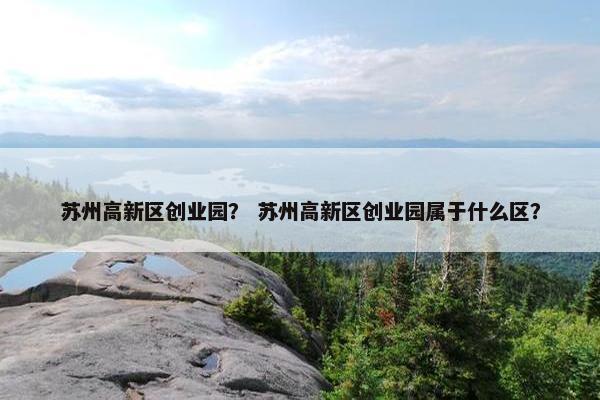 苏州高新区创业园？ 苏州高新区创业园属于什么区？