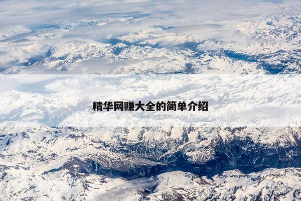 精华网赚大全的简单介绍