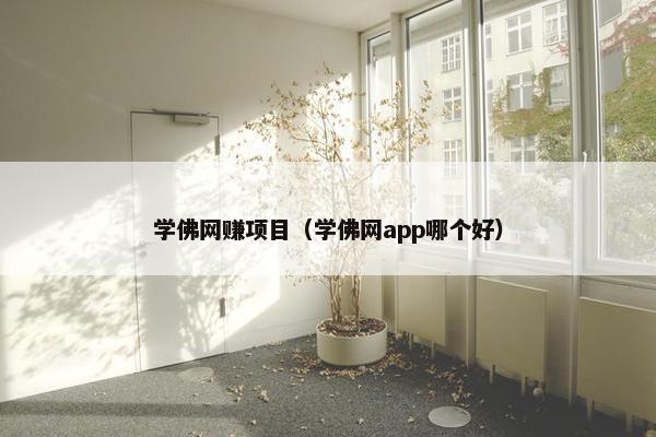 学佛网赚项目（学佛网app哪个好）